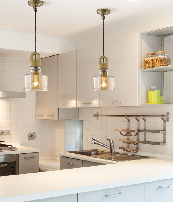 헨리글라스 1등 펜던트 식탁등 [청색/갈색]