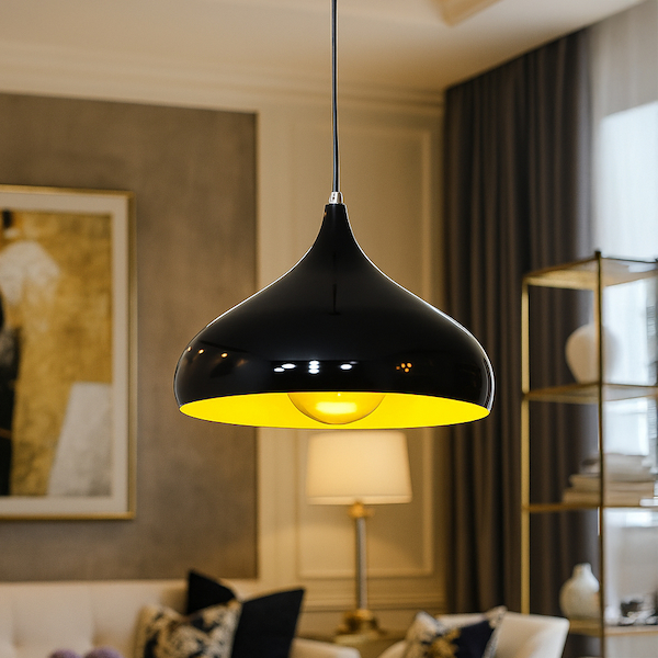 베스킨 1등 펜던트조명 P/D 흑+노