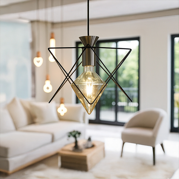 헥사 1등 펜던트조명 P/D 블랙